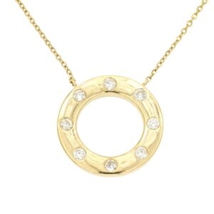 YELLOW GOLD DIAMOND NECKLACE H1990D