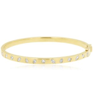 YELLOW GOLD DIAMOND BANGLE H2454D