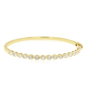 YELLOW GOLD DIAMOND BANGLE H2389D