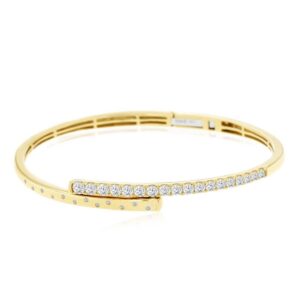 YELLOW GOLD DIAMOND BANGLE H2305D