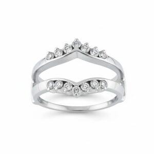 WHITE GOLD DIAMOND INSERT RING W2584