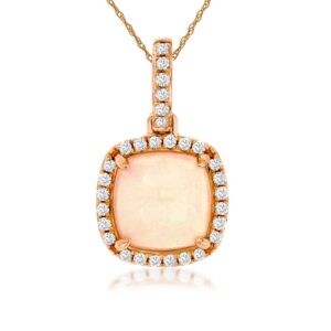 ROSE GOLD OPAL & DIAMOND PENDANT PC6372F