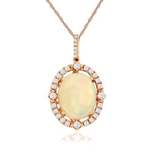 ROSE GOLD OPAL & DIAMOND PENDANT PC6310F