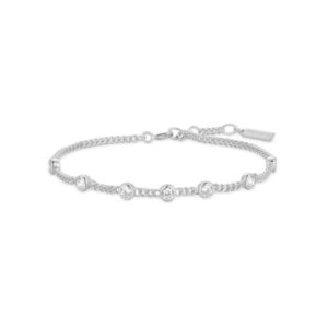 ANIA HAIE SILVER MULTI STATION ROUND STONE CHAIN BRACELET B066-05H