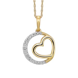 YELLOW GOLD DIAMOND PENDANT PD39556-1YD