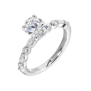 WHITE GOLD PERFECT LOVE SEMI-MOUNT W0761ON100SM-4WB