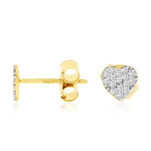 YELLOW GOLD DIAMOND EARRINGS H2499D