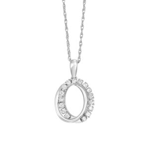 10K WHITE GOLD DIAMOND CIRCLE PENDANT PD34369-1WD