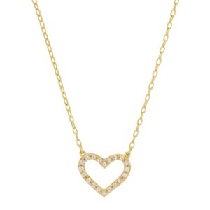 YELLOW GOLD DIAMOND HEART NECKLACE H1144D