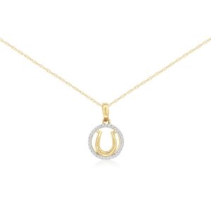 YELLOW GOLD DIAMOND PENDANT H3386D