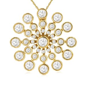 YELLOW GOLD DIAMOND PENDANT C9874D
