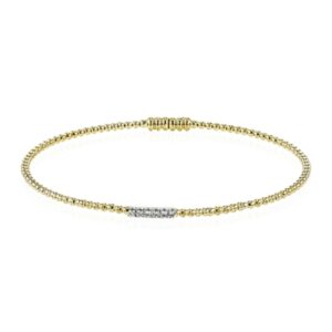 SIMON G. BEADED BANGLE IN 18K LB2344-Y
