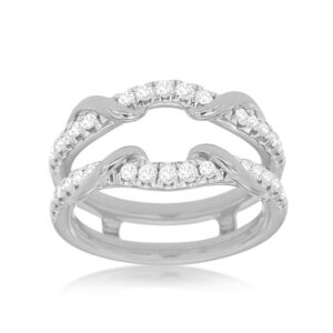 WHITE GOLD DIAMOND INSERT RING WC8573D