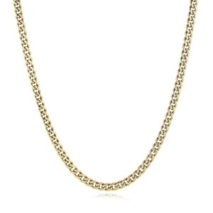 ITALGEM STEEL GOLD-IP MATTE CURB CHAIN SYN99-24