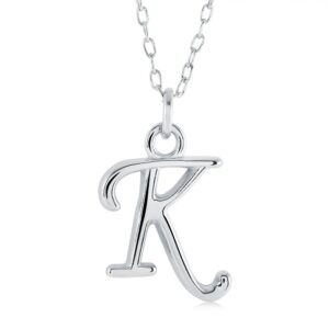 ITALGEM STEEL CURSIVE-LETTER NECKLACE INITIAL1-K
