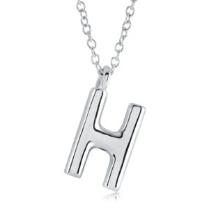 ITALGEM STEEL BUBBLE-LETTER NECKLACE INITIAL2-H