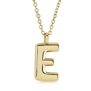 ITALGEM STEEL BUBBLE-LETTER NECKLACE INITIAL2-E-GO
