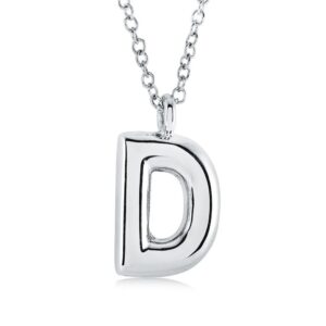 ITALGEM STEEL BUBBLE-LETTER NECKLACE INITIAL2-D