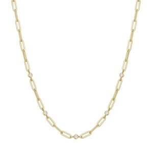 ANIA HAIE GOLD BEZEL STATION PAPER CLIP CHAIN NECKLACE N069-07G
