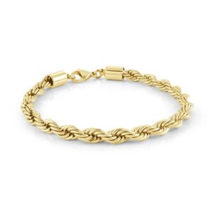 ITALGEM STEEL GOLD-IP ROPE BRACELET SYN23-8