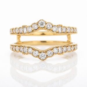 YELLOW GOLD DIAMOND RING JACKET M5027