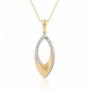 YELLOW GOLD DIAMOND PENDANT M5857