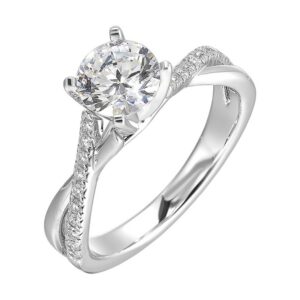 WHITE GOLD SEMI MOUNT RING W1282RN100SM-4W89