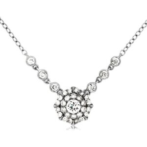 WHITE GOLD DIAMOND NECKLACE WC7182D