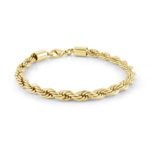 ITALGEM STEEL GOLD-IP ROPE BRACELET SYN23-8