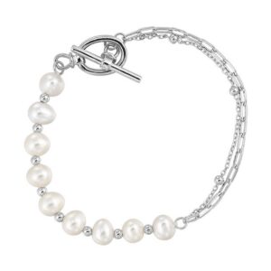 STERLING SILVER GEMSTONE BRACELET BRM30084-SSPL