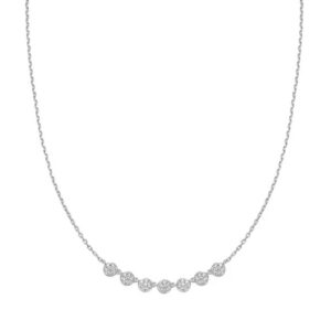 ANIA HAIE SILVER PAVE MULTI BEADED CHAIN NECKLACE N065-07H