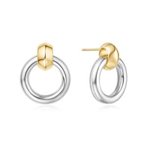 ANIA HAIE TWO-TONE HOOP EARRINGS E062-10T